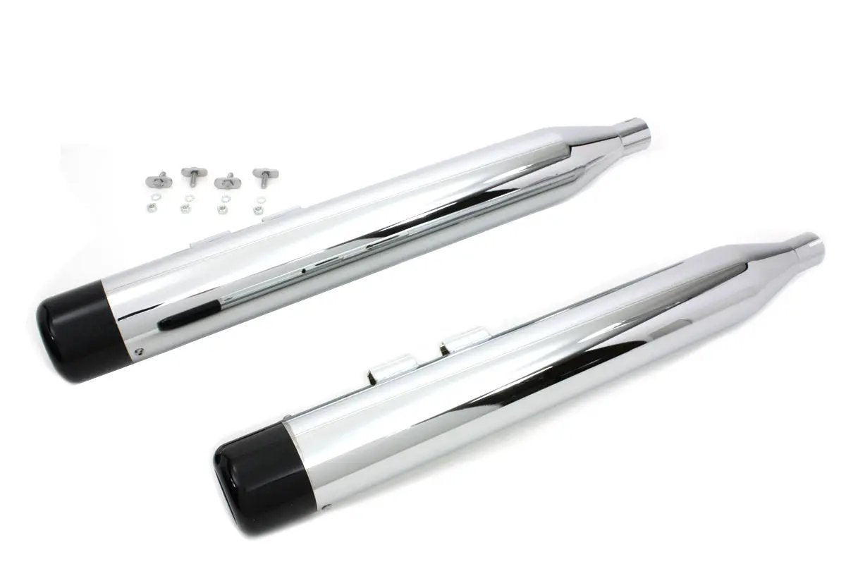 V-Twin Muffler Set with Black Hollow Point End Tips for Harley Davidson FLT (1995-2004) by V-Twin