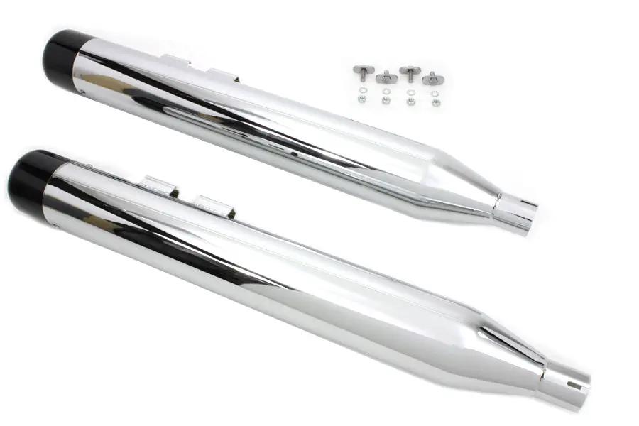 V-Twin Muffler Set with Black Hollow Point End Tips for Harley Davidson FLT (1995-2004) by V-Twin
