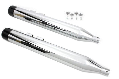 V-Twin Muffler Set with Black Hollow Point End Tips for Harley Davidson FLT (1995-2004) by V-Twin