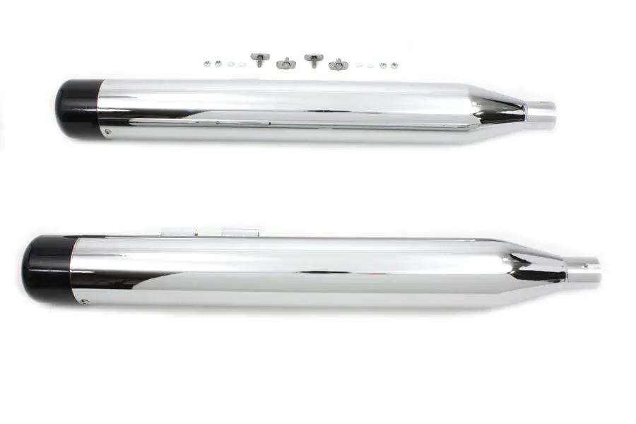 V-Twin Muffler Set with Black Hollow Point End Tips for Harley Davidson FLT (1995-2004) by V-Twin
