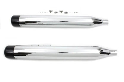 V-Twin Muffler Set with Black Hollow Point End Tips for Harley Davidson FLT (1995-2004) by V-Twin