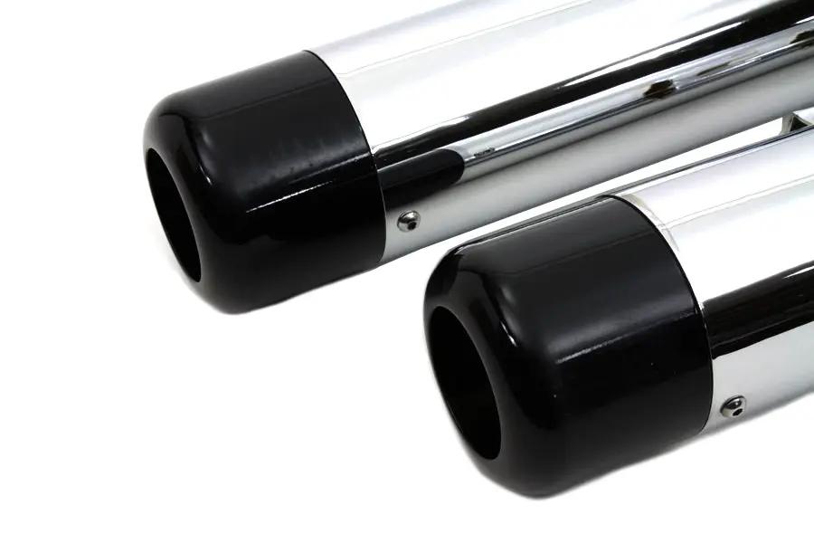 V-Twin Muffler Set with Black Hollow Point End Tips for Harley Davidson FLT (1995-2004) by V-Twin