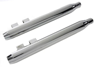 V-Twin Muffler Set with Chrome Short Tapered End Tips for Harley Davidson FLT (1995-2004) by V-Twin