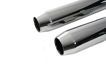 V-Twin Muffler Set with Chrome Short Tapered End Tips for Harley Davidson FLT (1995-2004) by V-Twin