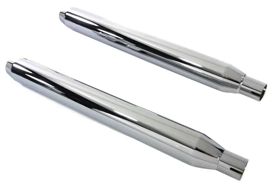 V-Twin Muffler Set with Chrome Short Tapered End Tips for Harley Davidson FLT (1995-2004) by V-Twin
