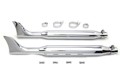 V-Twin Chrome Fishtail Muffler Kit - 30 Inch for Custom Exhaust Systems by V-Twin