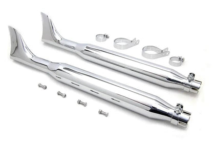 V-Twin Chrome Fishtail Muffler Kit - 30 Inch for Custom Exhaust Systems by V-Twin