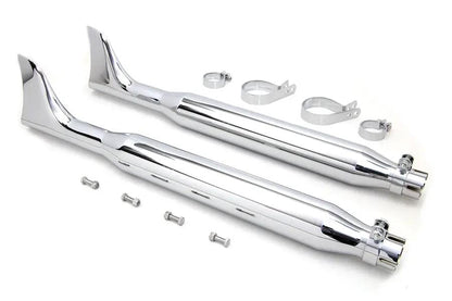 V-Twin Chrome Fishtail Muffler Kit - 30 Inch for Custom Exhaust Systems by V-Twin