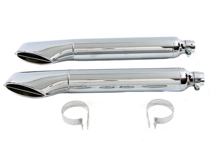 V-Twin 1967 Replica Turn Out Muffler Set for Harley Davidson FL Models by V-Twin