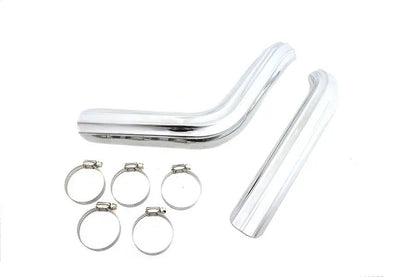 V-Twin Ribbed Heat Shield Set Chrome for Harley Davidson FXST (1986-1995) by V-Twin