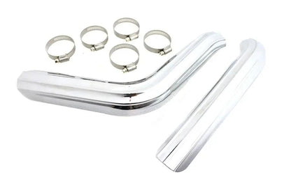 V-Twin Ribbed Heat Shield Set Chrome for Harley Davidson FXST (1986-1995) by V-Twin
