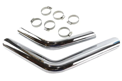 V-Twin Part 75333 Drag Exhaust Pipe Heat Shield Set Chrome for Harley Davidson FX Models by V-Twin