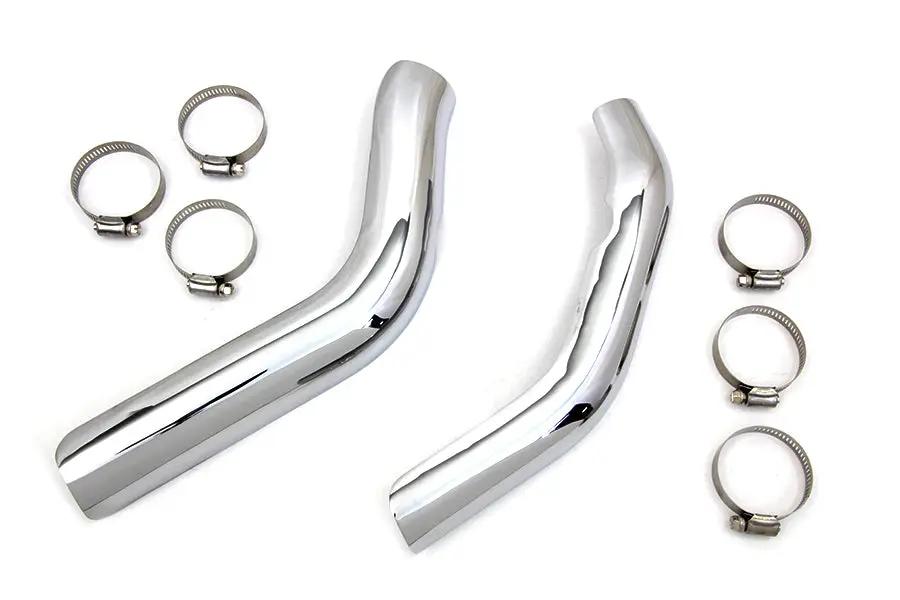 V-Twin Chrome Heat Shield Set for Drag Pipes - Part 75028 by V-Twin