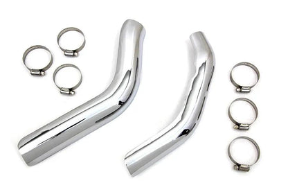 V-Twin Chrome Heat Shield Set for Drag Pipes - Part 75028 by V-Twin