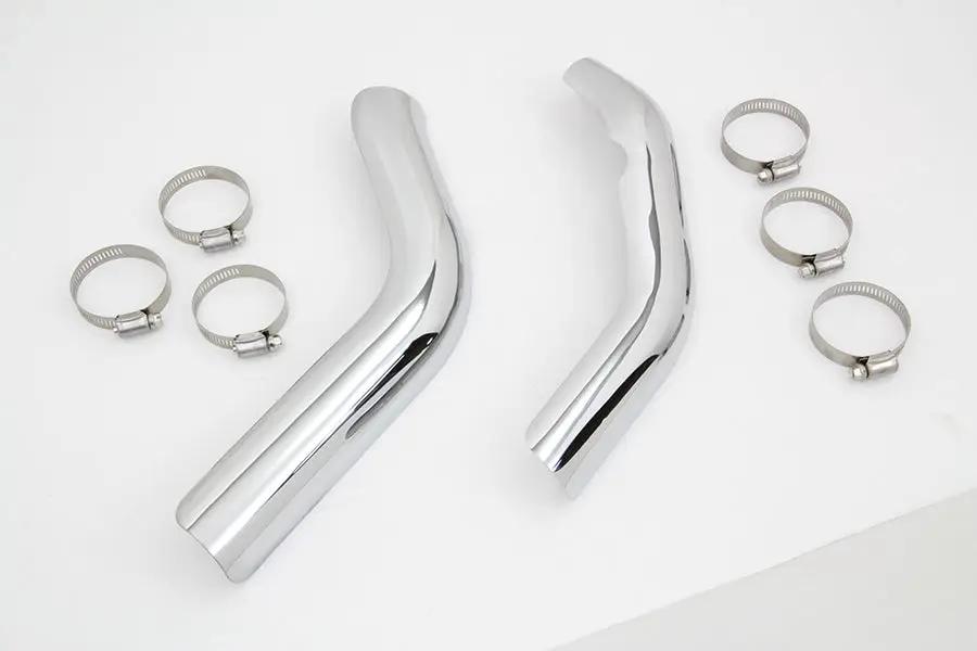 V-Twin Chrome Heat Shield Set for Drag Pipes - Part 75028 by V-Twin