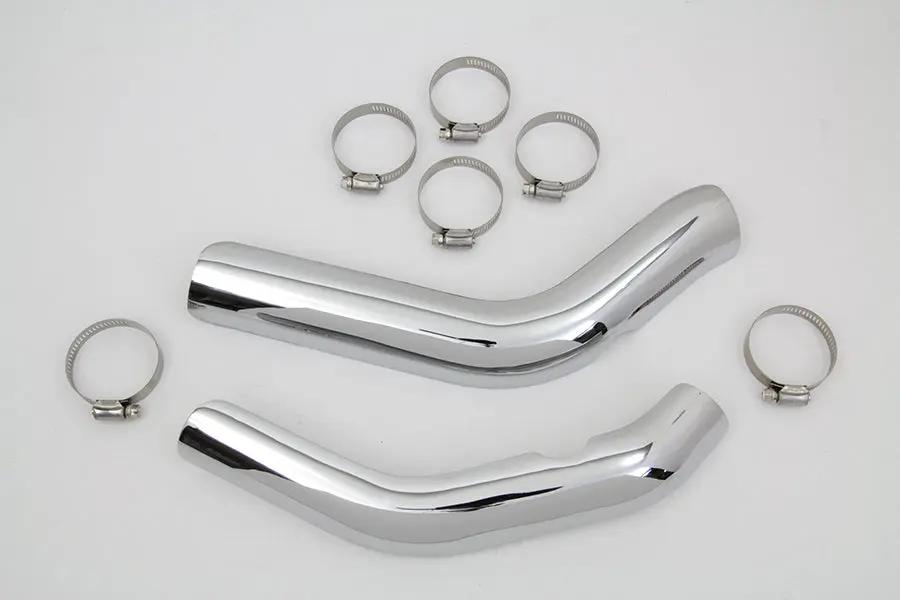 V-Twin Chrome Heat Shield Set for Drag Pipes - Part 75028 by V-Twin