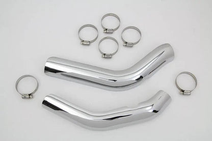 V-Twin Chrome Heat Shield Set for Drag Pipes - Part 75028 by V-Twin