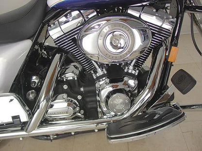 Wyatt Gatling Front Exhaust Heat Shield for Harley Davidson FLT - Chrome Finish, Part 65694-05 by Wyatt Gatling