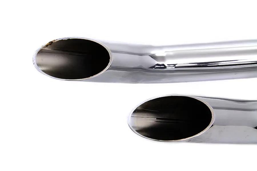 MCM FXE Goose Drag Pipe Set Chrome for Harley Davidson FXE (1970-1979) by MCM