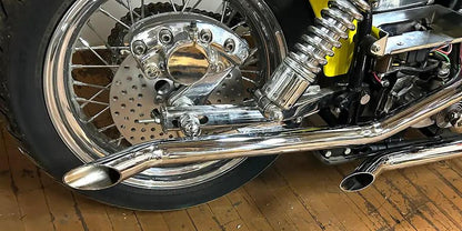 MCM FXE Goose Drag Pipe Set Chrome for Harley Davidson FXE (1970-1979) by MCM