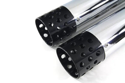 V-Twin Muffler Set with Black Shooter Style Ends for Harley Davidson FLT - 33 Inch Length by V-Twin