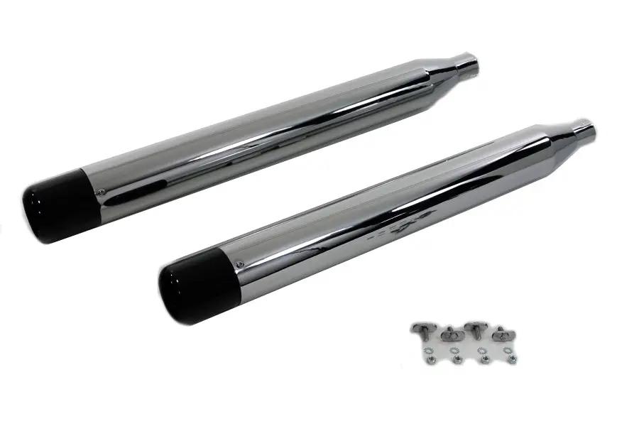 V-Twin Muffler Set with Black Hollow Point End Tips for Harley Davidson FLT (1995-2004) by V-Twin