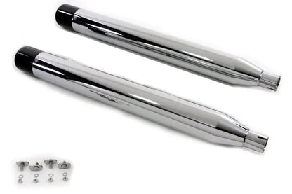 V-Twin Muffler Set with Black Hollow Point End Tips for Harley Davidson FLT (1995-2004) by V-Twin