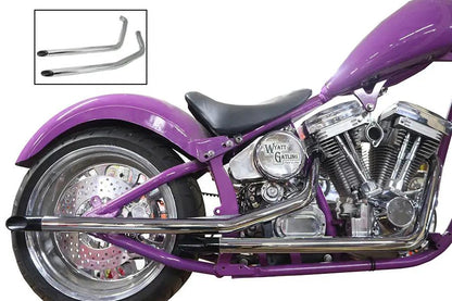 V-Twin Drag Pipe Set Slash Cut End with Long Black Tips for Harley Davidson FXST (1986-1995) by V-Twin