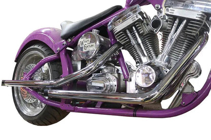 V-Twin Drag Pipe Set Slash Cut End with Long Black Tips for Harley Davidson FXST (1986-1995) by V-Twin