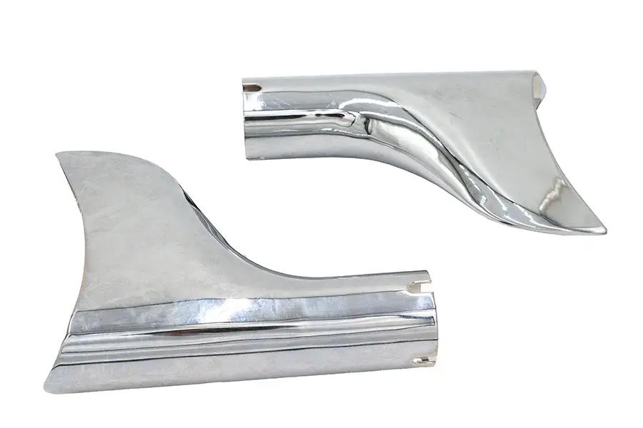 V-Twin Chrome Fishtail Tip Set for 1-3/4 Inch Muffler - Part Number 08-0203-2 by V-Twin