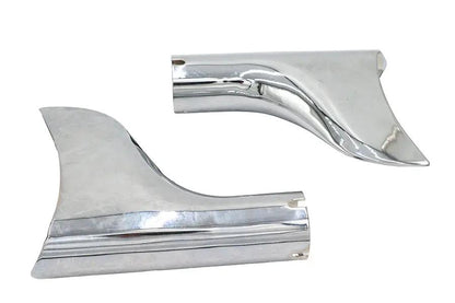 V-Twin Chrome Fishtail Tip Set for 1-3/4 Inch Muffler - Part Number 08-0203-2 by V-Twin
