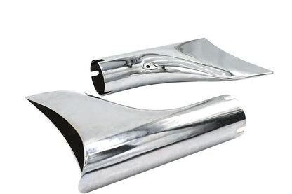V-Twin Chrome Fishtail Tip Set for 1-3/4 Inch Muffler - Part Number 08-0203-2 by V-Twin