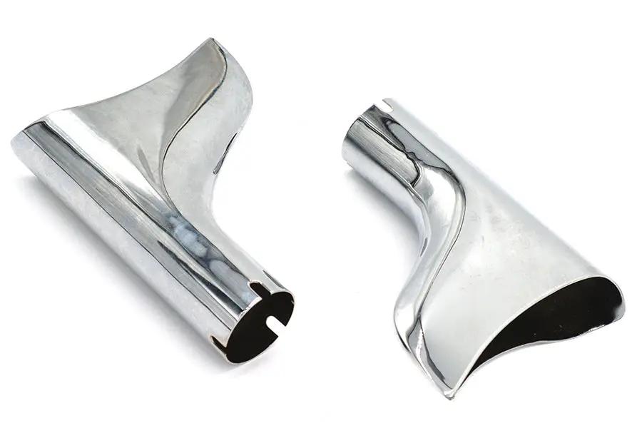 V-Twin Chrome Fishtail Tip Set for 1-3/4 Inch Muffler - Part Number 08-0203-2 by V-Twin