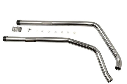 V-Twin Exhaust Drag Pipe Set with Short Straight Cut Black Tips for Harley Davidson FXST by V-Twin