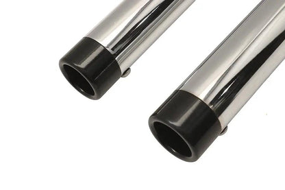 V-Twin Exhaust Drag Pipe Set with Short Straight Cut Black Tips for Harley Davidson FXST by V-Twin