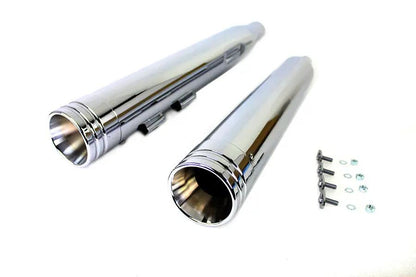 Wyatt Gatling Muffler Set Chrome with Chrome 2 Ring Comet for Harley Davidson FLT (2017-2026) by Wyatt Gatling