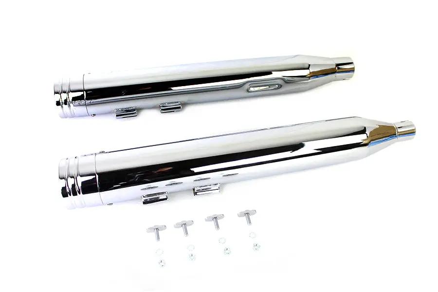 Wyatt Gatling Muffler Set Chrome with Chrome 2 Ring Comet for Harley Davidson FLT (2017-2026) by Wyatt Gatling