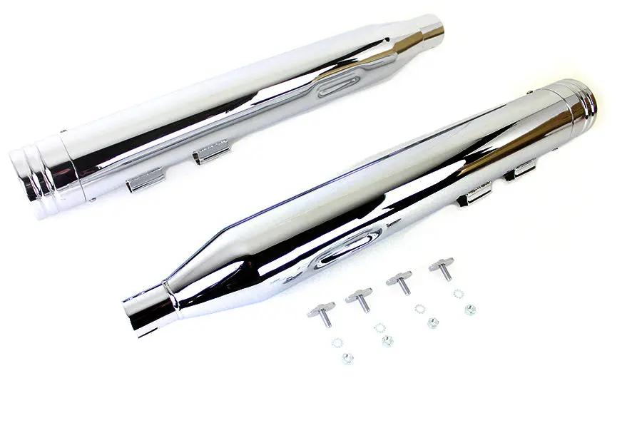 Wyatt Gatling Muffler Set Chrome with Chrome 2 Ring Comet for Harley Davidson FLT (2017-2026) by Wyatt Gatling
