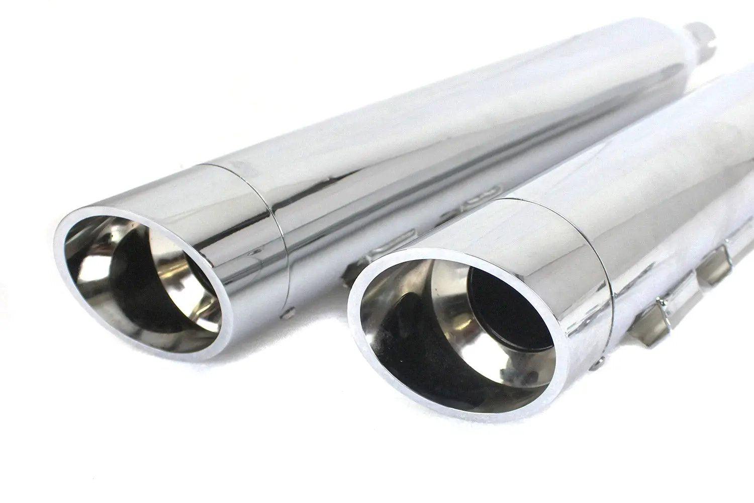 Wyatt Gatling Muffler Set Chrome with Chrome Slash Down Tip for Harley Davidson FLT by Wyatt Gatling