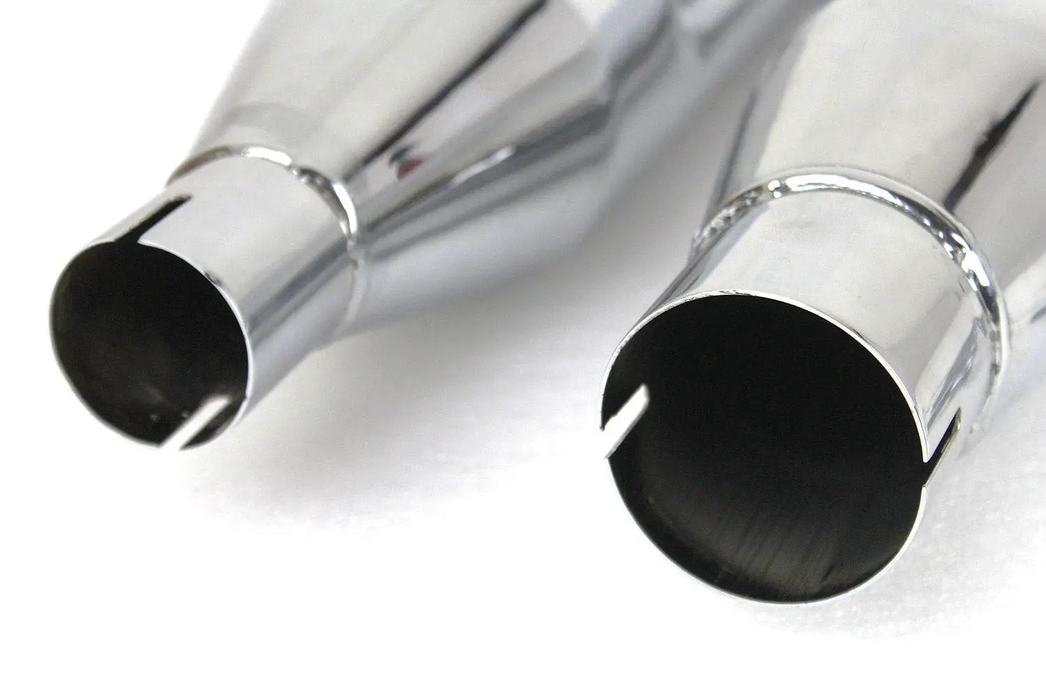 Wyatt Gatling Muffler Set Chrome with Chrome Slash Down Tip for Harley Davidson FLT by Wyatt Gatling