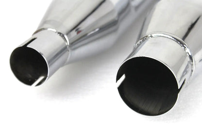 Wyatt Gatling Muffler Set Chrome with Chrome Slash Down Tip for Harley Davidson FLT by Wyatt Gatling