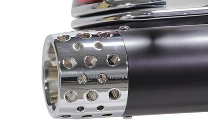 V-Twin Wyatt Gatling Muffler Set with Shooter Style End Tips for Harley Davidson FLT (1995-2004) by V-Twin