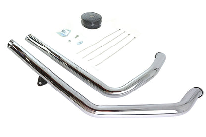 V-Twin Exhaust Drag Pipe Kit with Slash Cut Ends for 1986-1995 Harley-Davidson XL