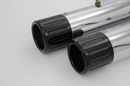V-Twin Muffler Set with Black Revolver End Tips for Harley Davidson FLT (1995-2004) by V-Twin