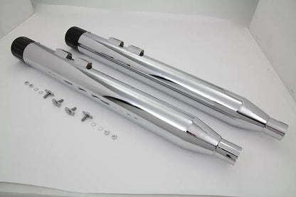 V-Twin Muffler Set with Black Revolver End Tips for Harley Davidson FLT (1995-2004) by V-Twin