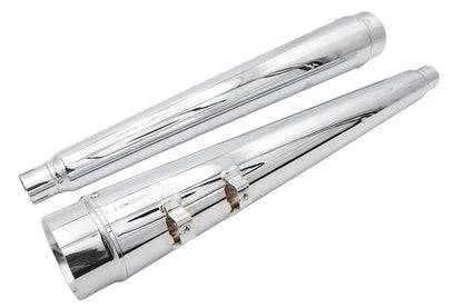 Ultima 4 Inch Megaphone Muffler Set for Harley Davidson FLT - Chrome by Ultima