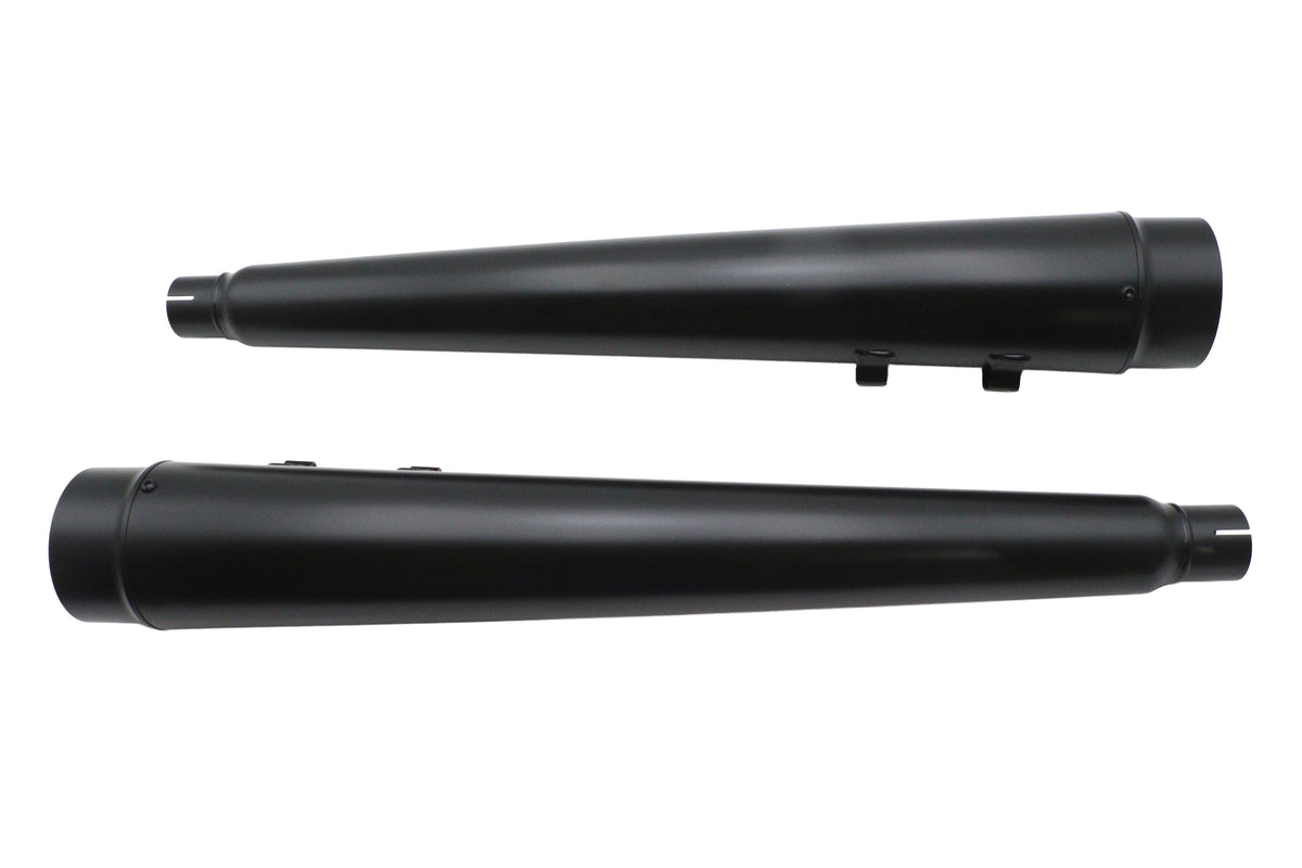 Ultima 4 Inch Megaphone Muffler Set for Harley Davidson FLT – Black