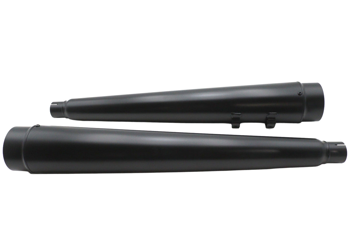 Ultima 4 Inch Megaphone Muffler Set for Harley Davidson FLT – Black