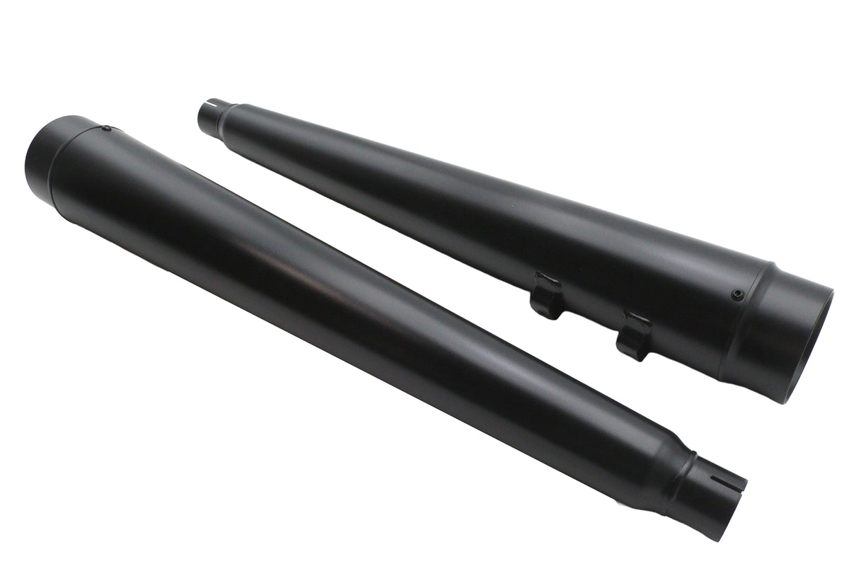 Ultima 4 Inch Megaphone Muffler Set for Harley Davidson FLT – Black