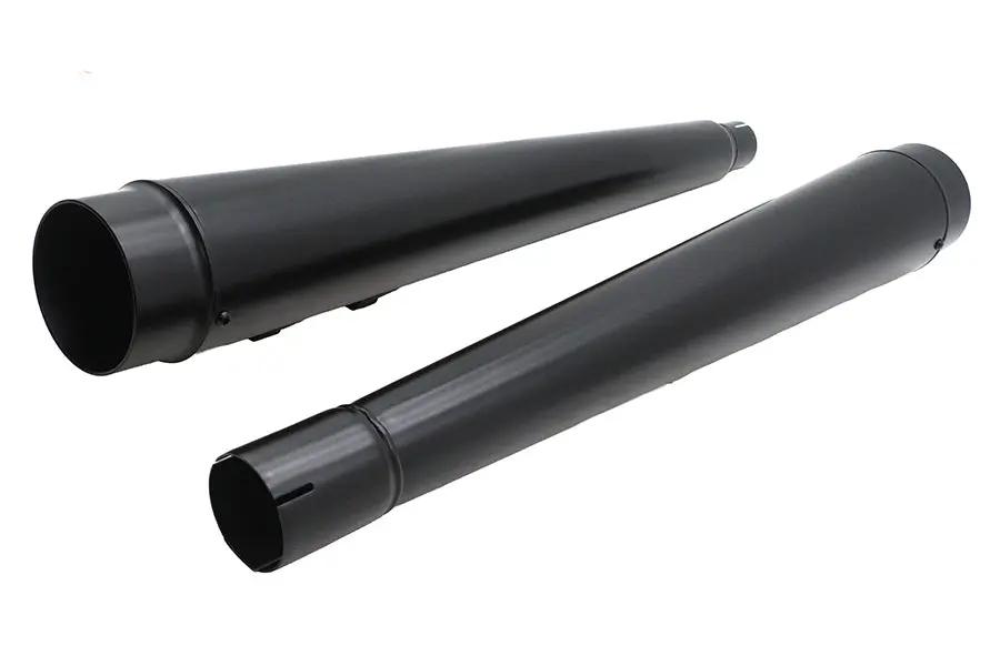 Ultima M8 Radium Megaphone Muffler Set Black for Harley Davidson FLT by Ultima